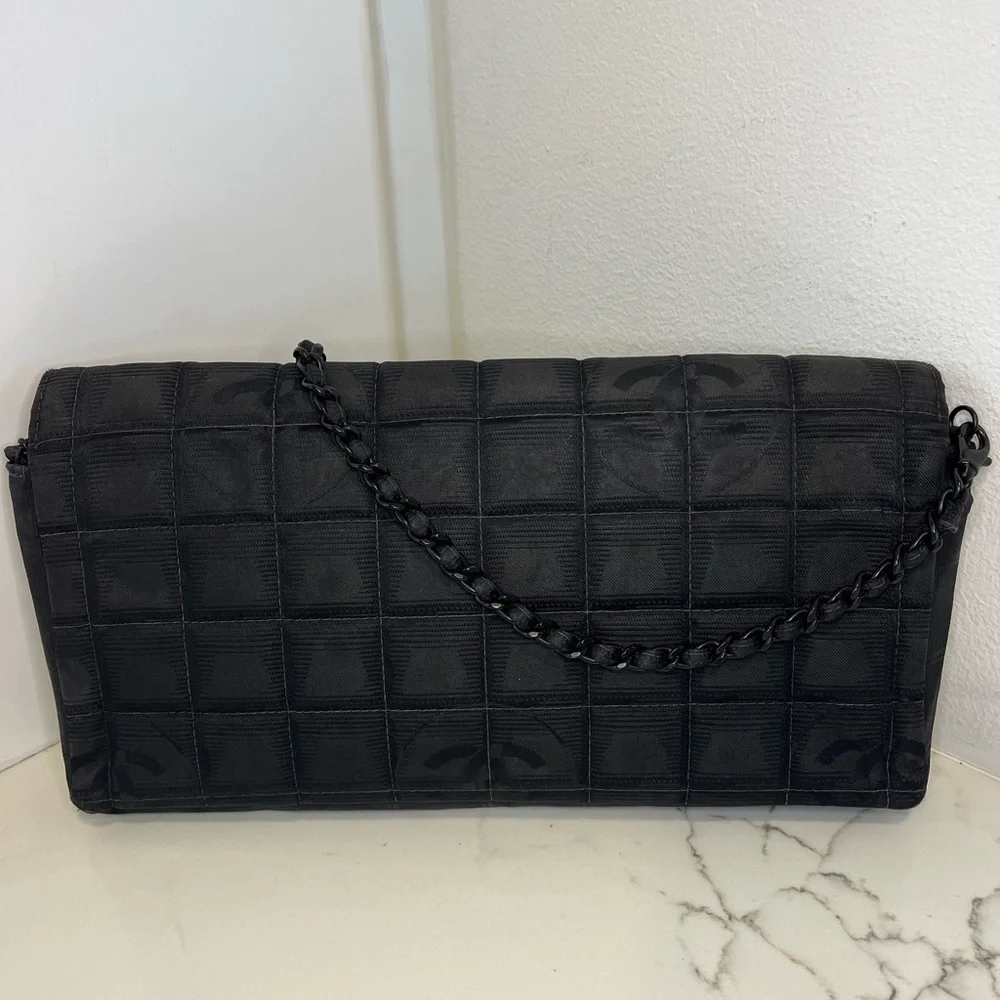 Chanel Black Travel Line Flap Bag